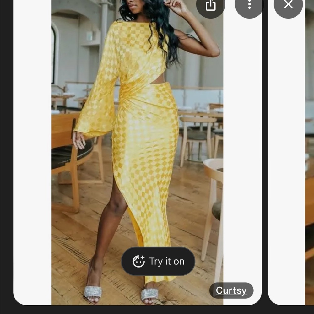 Jen's Pirate Booty Yellow One Shoulder Dress